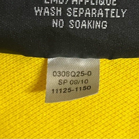Men’s South Pole Short Sleeve Polo Shirt Embroidered Logo Size Medium Yellow - Picture 5 of 10